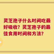 灵芝孢子什么时间吃最好吸收？灵芝孢子的最佳食用时间和方法？