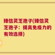 臻信灵芝孢子(臻信灵芝孢子：提高免疫力的有效选择)