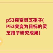 p53突变灵芝孢子(P53突变为目标的灵芝孢子研究成果)
