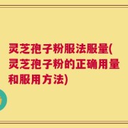灵芝孢子粉服法服量(灵芝孢子粉的正确用量和服用方法)