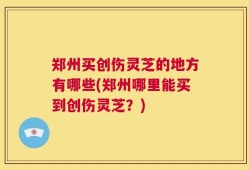 郑州买创伤灵芝的地方有哪些(郑州哪里能买到创伤灵芝？)