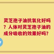 灵芝孢子油抗氧化好吗？人体对灵芝孢子油的成分吸收的效果好吗？