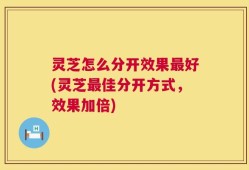 灵芝怎么分开效果最好(灵芝最佳分开方式，效果加倍)