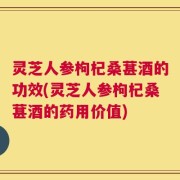 灵芝人参枸杞桑葚酒的功效(灵芝人参枸杞桑葚酒的药用价值)
