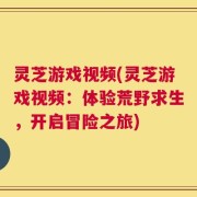 灵芝游戏视频(灵芝游戏视频：体验荒野求生，开启冒险之旅)