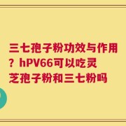 三七孢子粉功效与作用？hPV66可以吃灵芝孢子粉和三七粉吗