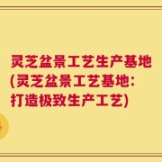灵芝盆景工艺生产基地(灵芝盆景工艺基地：打造极致生产工艺)