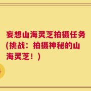 妄想山海灵芝拍摄任务(挑战：拍摄神秘的山海灵芝！)