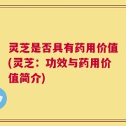 灵芝是否具有药用价值(灵芝：功效与药用价值简介)
