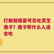 打新冠疫苗可否吃灵芝孢子？孢子粉什么人适合吃