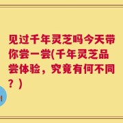 见过千年灵芝吗今天带你尝一尝(千年灵芝品尝体验，究竟有何不同？)