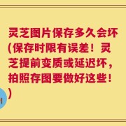 灵芝图片保存多久会坏(保存时限有误差！灵芝提前变质或延迟坏，拍照存图要做好这些！)