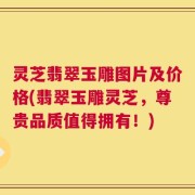 灵芝翡翠玉雕图片及价格(翡翠玉雕灵芝，尊贵品质值得拥有！)
