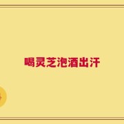 喝灵芝泡酒出汗