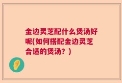 金边灵芝配什么煲汤好呢(如何搭配金边灵芝合适的煲汤？)