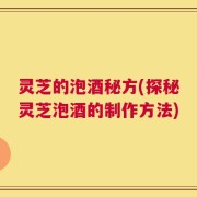 灵芝的泡酒秘方(探秘灵芝泡酒的制作方法)