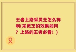 王者上路采灵芝怎么样啊(采灵芝的效果如何？上路的王者必看！)