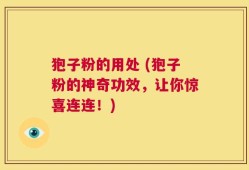 狍子粉的用处 (狍子粉的神奇功效，让你惊喜连连！)
