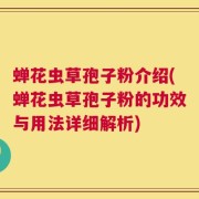 蝉花虫草孢子粉介绍(蝉花虫草孢子粉的功效与用法详细解析)