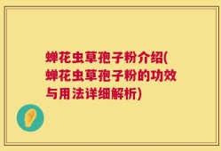 蝉花虫草孢子粉介绍(蝉花虫草孢子粉的功效与用法详细解析)