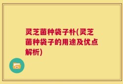 灵芝菌种袋子朴(灵芝菌种袋子的用途及优点解析)