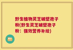 野生植物灵芝破壁孢子粉(野生灵芝破壁孢子粉：强效营养补给)