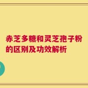 赤芝多糖和灵芝孢子粉的区别及功效解析