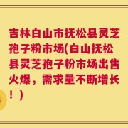 吉林白山市抚松县灵芝孢子粉市场(白山抚松县灵芝孢子粉市场出售火爆，需求量不断增长！)