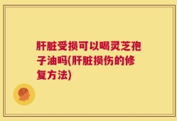 肝脏受损可以喝灵芝孢子油吗(肝脏损伤的修复方法)