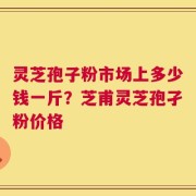 灵芝孢子粉市场上多少钱一斤？芝甫灵芝孢孑粉价格