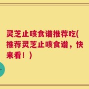 灵芝止咳食谱推荐吃(推荐灵芝止咳食谱，快来看！)