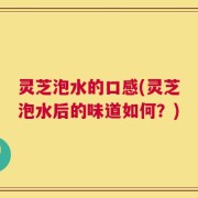 灵芝泡水的口感(灵芝泡水后的味道如何？)