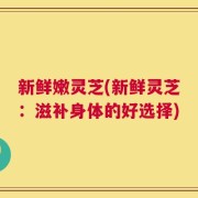 新鲜嫩灵芝(新鲜灵芝：滋补身体的好选择)