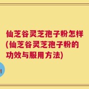 仙芝谷灵芝孢子粉怎样(仙芝谷灵芝孢子粉的功效与服用方法)