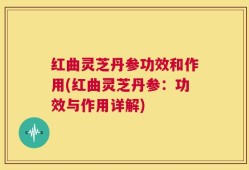 红曲灵芝丹参功效和作用(红曲灵芝丹参：功效与作用详解)