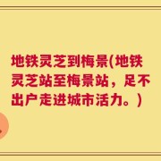 地铁灵芝到梅景(地铁灵芝站至梅景站，足不出户走进城市活力。)
