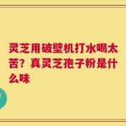 灵芝用破壁机打水喝太苦？真灵芝孢子粉是什么味