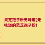 灵芝孢子粉无味道(无味道的灵芝孢子粉)