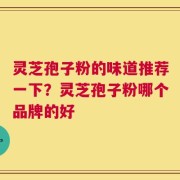 灵芝孢子粉的味道推荐一下？灵芝孢子粉哪个品牌的好