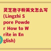 灵芝孢子粉英文怎么写(Lingzhi Spore Powder How to Write in English)