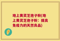 地上黄灵芝孢子粉(地上黄灵芝孢子粉：提高免疫力的天然良品)