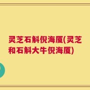 灵芝石斛倪海厦(灵芝和石斛大牛倪海厦)