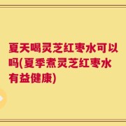 夏天喝灵芝红枣水可以吗(夏季煮灵芝红枣水有益健康)