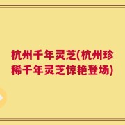 杭州千年灵芝(杭州珍稀千年灵芝惊艳登场)