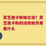 灵芝孢子粉哈尔滨？灵芝孢子粉的功效和作用是什么