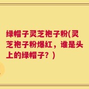 绿帽子灵芝袍子粉(灵芝袍子粉爆红，谁是头上的绿帽子？)