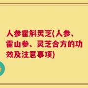人参霍斛灵芝(人参、霍山参、灵芝合方的功效及注意事项)