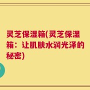 灵芝保湿箱(灵芝保湿箱：让肌肤水润光泽的秘密)