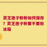 灵芝孢子粉粉如何保存？灵芝孢子粉要不要放冰箱