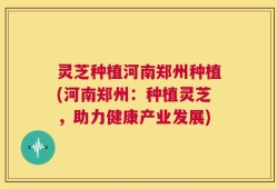 灵芝种植河南郑州种植(河南郑州：种植灵芝，助力健康产业发展)